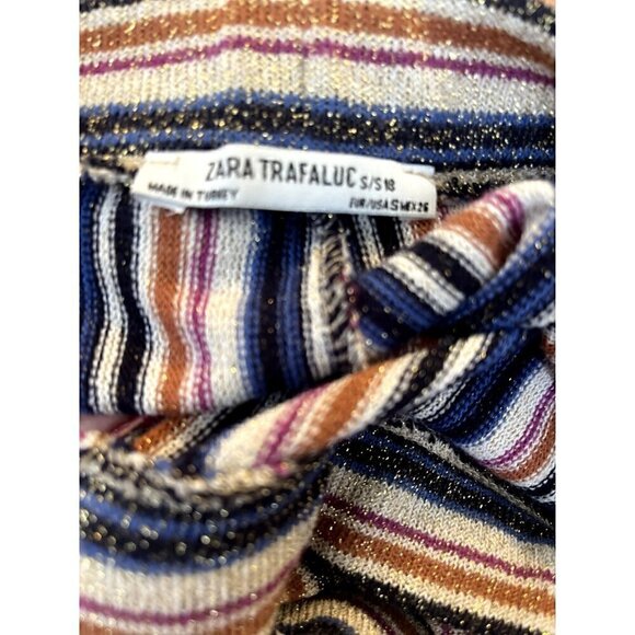 Women's Zara Trafaluc Striped Pants, Size Small, Glittery - Picture 7 of 7